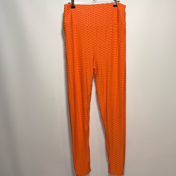 Dodo Vibrant Orange Honeycomb Leggings - Picture 1 of 9